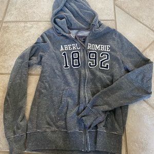 Abercrombie &Fitch XS gray full zip hoodie
